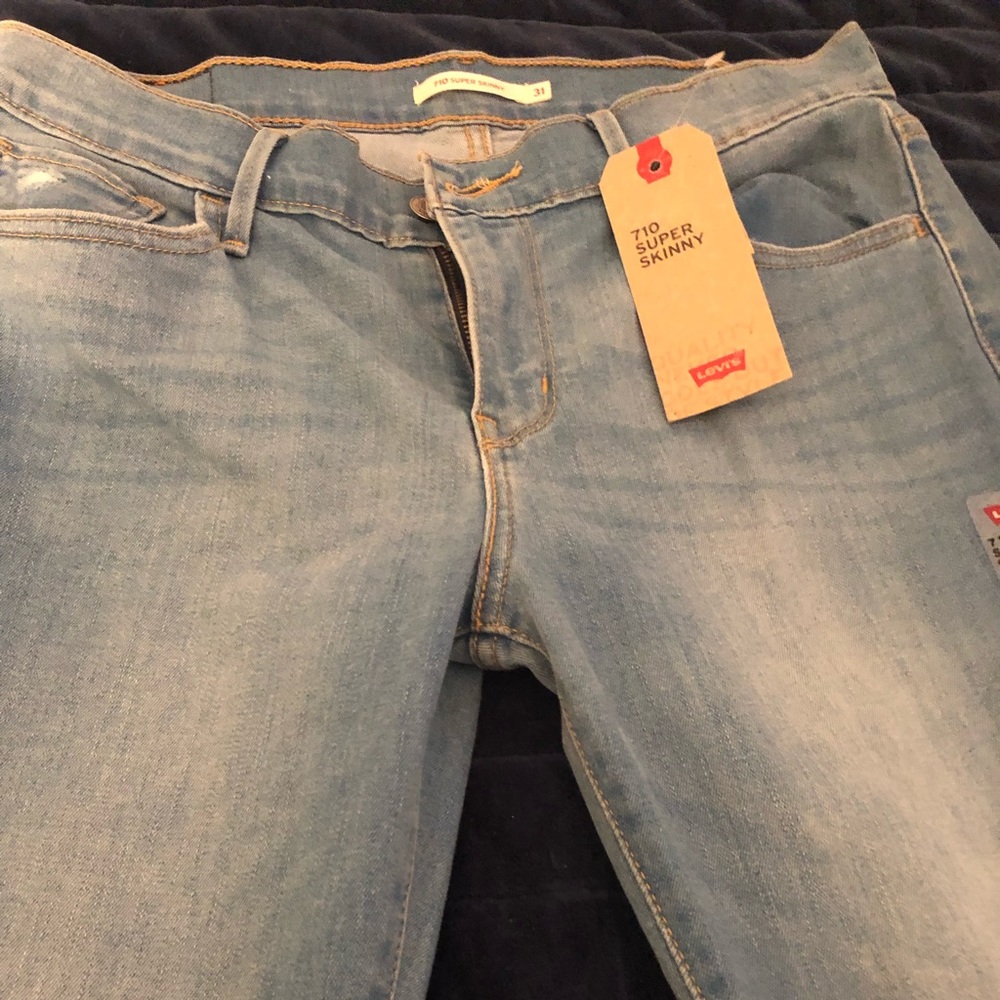 Light blue skinny jeans